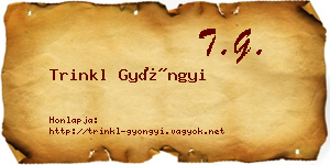 Trinkl Gyöngyi névjegykártya